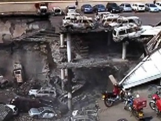 An image from a video released by the Kenyan military on Sept. 26 shows collapsed floors at the Westgate Shopping Mall in Nairobi after the four-day battle with Somali militants. Sixty-seven people were killed during an attack that began on Sept. 21.-  Kenyan Military via AFP/Getty Images