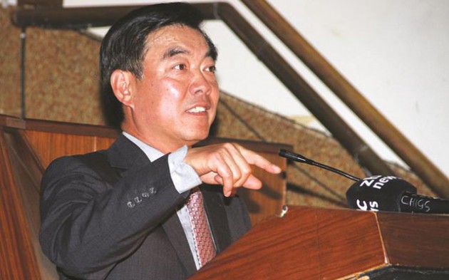 Chinese Ambassador to Zimbabwe Mr Huang Ping 