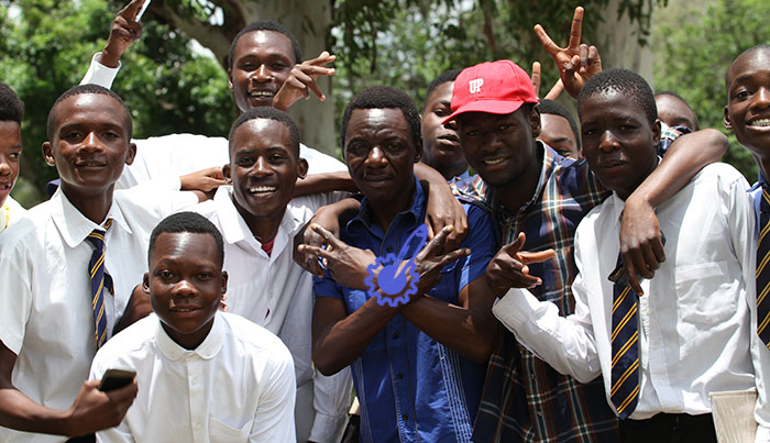 Fan favourite-Alick Macheso poses for a picture with his young fans at ...