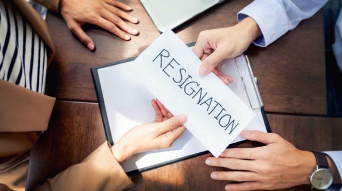 Termination of employment by resignation